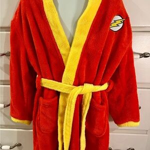 Justice League’s The Flash Helmet Hood Red/Yellow Robe Kids 5-6
